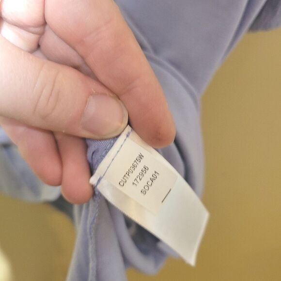 Cupio Purple Gauze Poplin Short Sleeve Top 1X - Picture 10 of 11